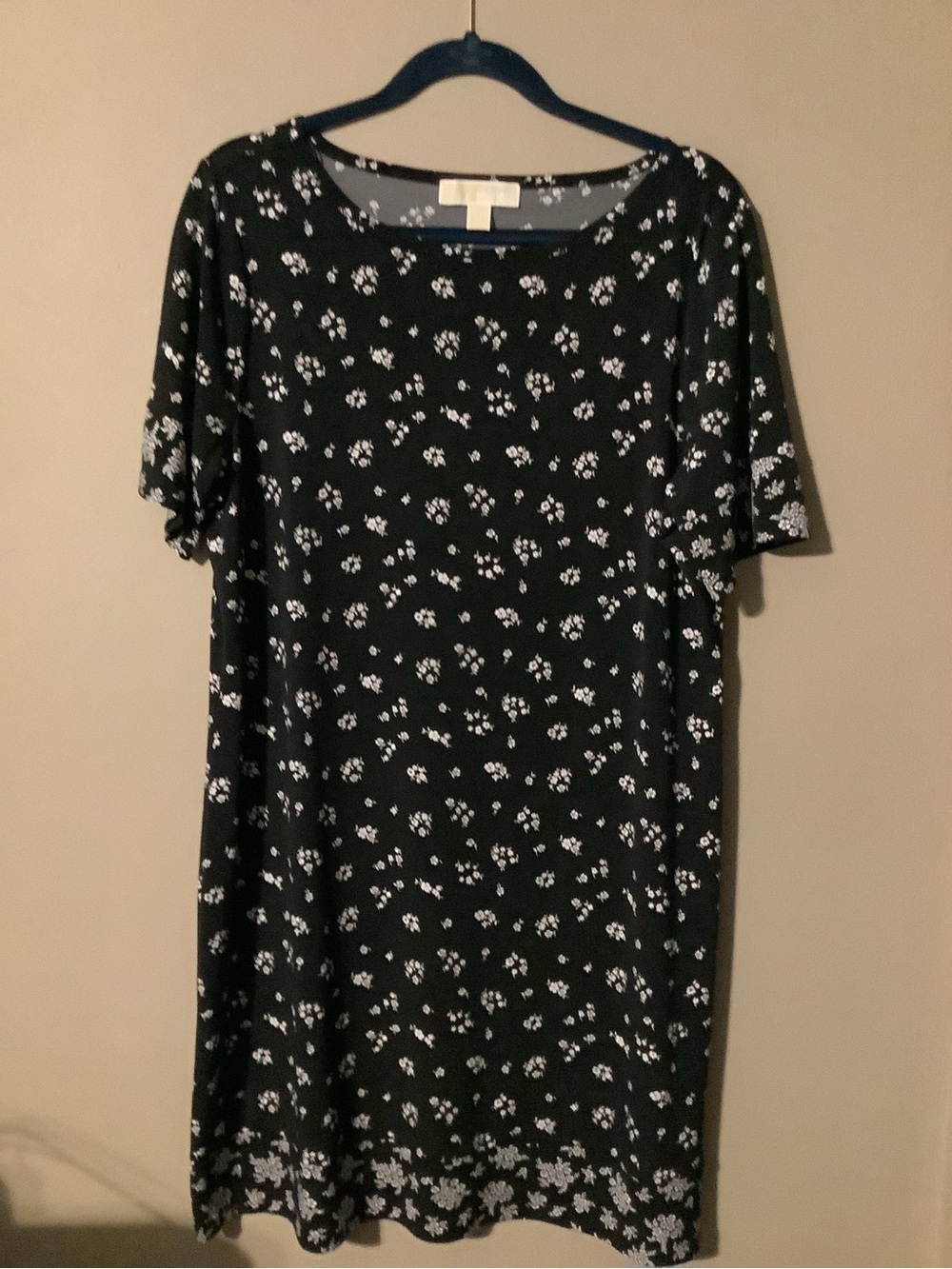 MICHAEL Michael Kors Black Dress with White Floral Print